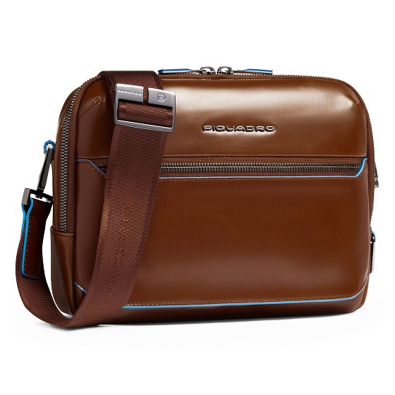 Piquadro Blue Square Shoulder bag RFID protection Leather 25 cm