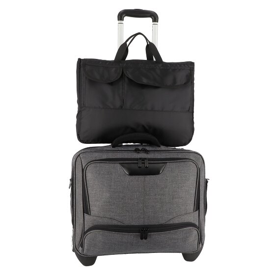 Dermata 2 wheels Business trolley 44 cm Laptop compartment