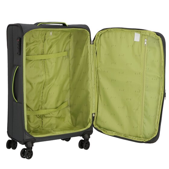 d&n Travel Line 6704 4 Roll Suitcase Set 3pcs.