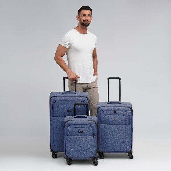 Redolz Essentials 12 THREE SET 4 wheels Suitcase set 3-piece with expansion pleat