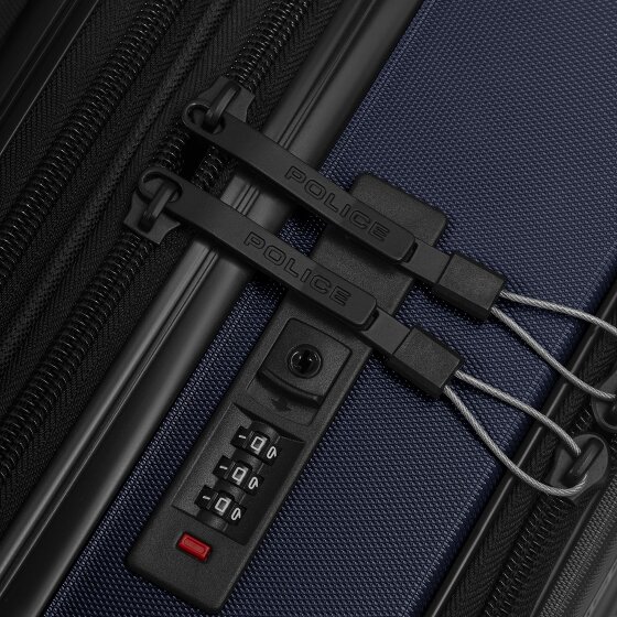 Police London 4 wheels Cabin suitcase 55 cm Laptop compartment Expandable