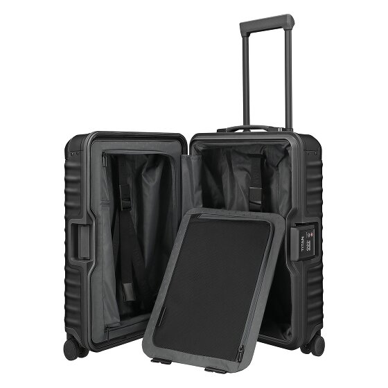 Titan Eternity 4-wheel Cabin suitcase, S, Aluminum, 55 cm