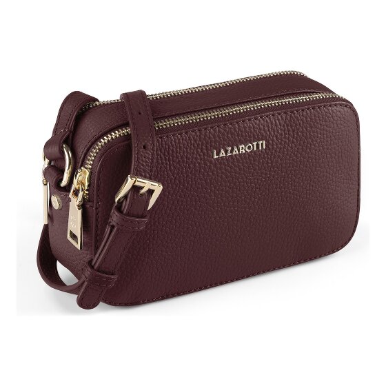 Lazarotti Bologna Leather Shoulder Bag Camera Bag Leather Double-Zip 18 cm