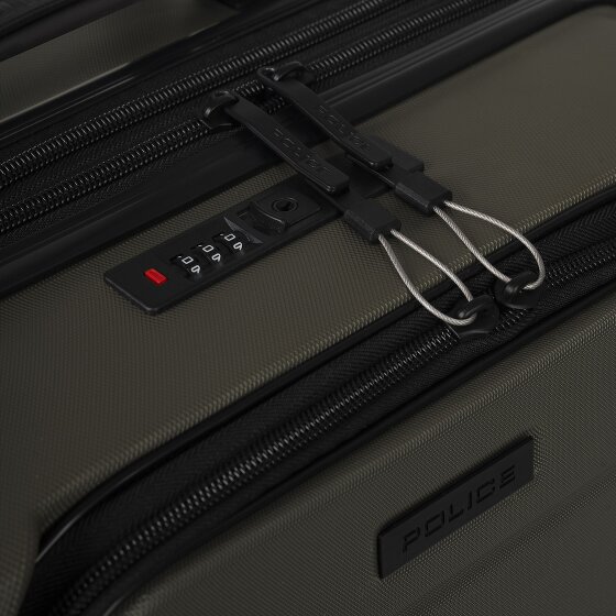 Police London 4 wheels Cabin trolley 55 cm Laptop compartment with expansion pleat