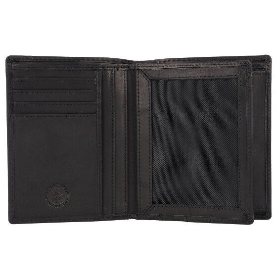 Greenburry Pure Black Wallet RFID protection Leather 10.5 cm