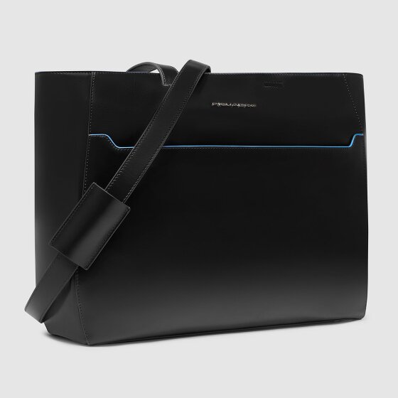 Piquadro Blue Square Shopper Bag Leather 40 cm