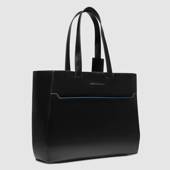 Piquadro Blue Square Shopper Bag Leather 40 cm