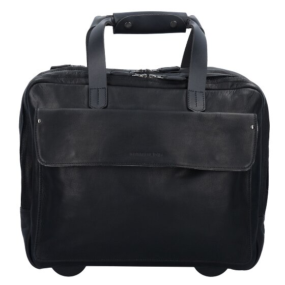 Harold's Ivy Lane 2 wheels Wheeled briefcase Genuine Leather 36 cm Laptop compartment