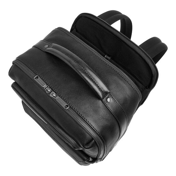 The Bridge Ludovico travel backpack leather 42 cm laptop compartment