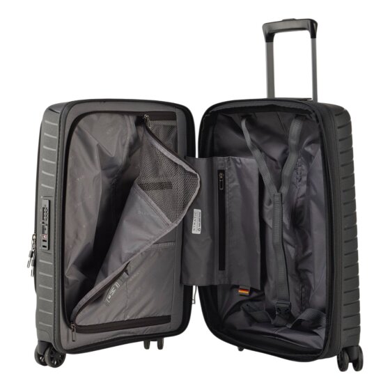 Stratic Novium 4 wheels Cabin trolley S 55 cm Laptop compartment with expansion pleat