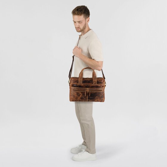 Greenburry Vintage Briefcase Leather 38 cm Laptop compartment