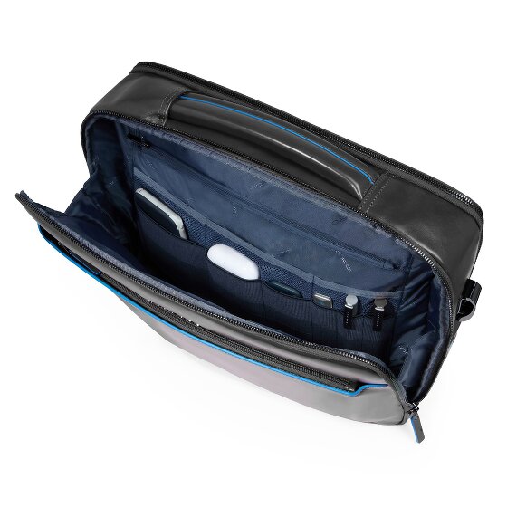Piquadro Blue Square Briefcase Leather 39 cm Laptop compartment