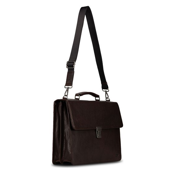 Jost Glasgow Briefcase RFID protection Genuine Leather 40 cm Laptop compartment