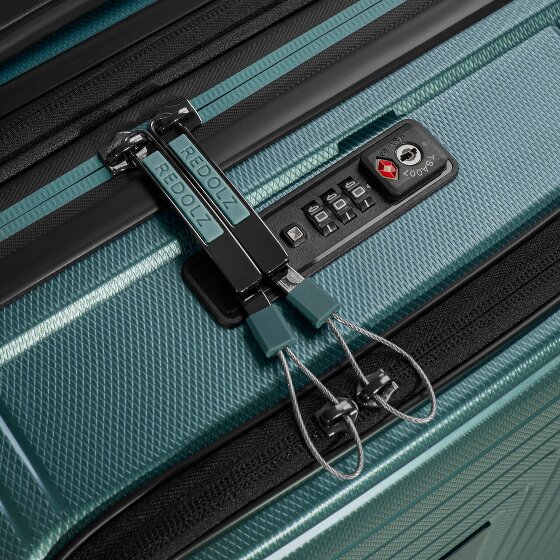 Redolz Essentials 14 4 wheels Cabin trolley S 55 cm Laptop compartment with expansion pleat