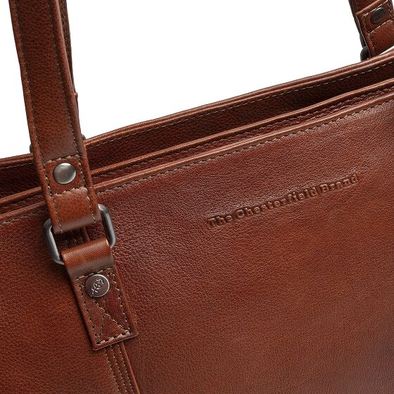 The Chesterfield Brand Alverino Shoulder Bag Genuine Leather 38 cm Laptop compartment