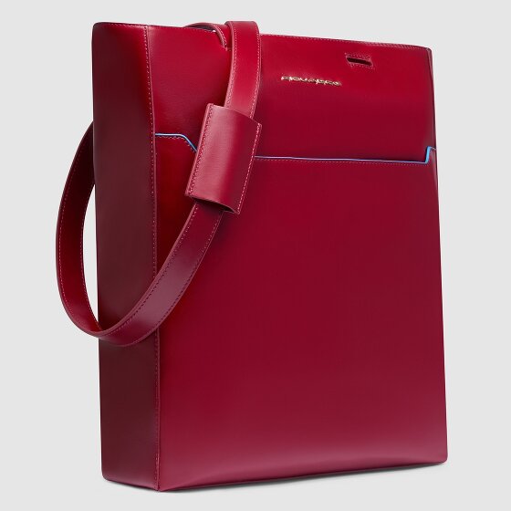 Piquadro Blue Square Shoulder Bag RFID protection Leather 30 cm Laptop compartment