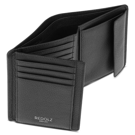 Redolz Leather Essentials HF RFID Leather Wallet, 9.5 cm, Fold-Out