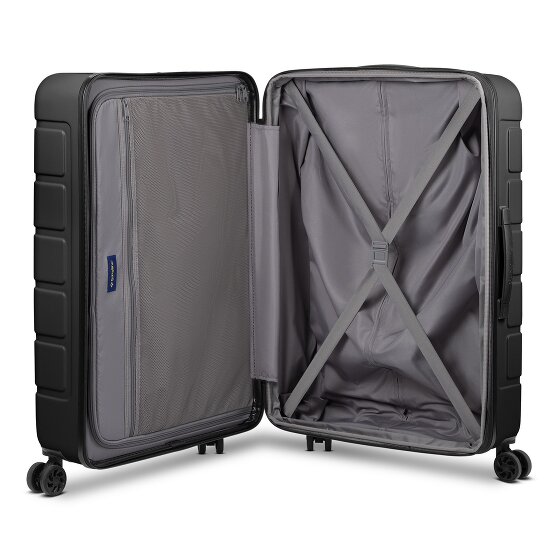 Saxoline Miami 4 wheels Suitcase set 3-piece with expansion pleat