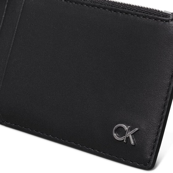 Calvin Klein Metal CK Credit card case Leather 12.5 cm