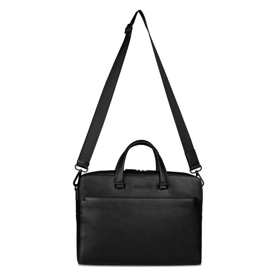 Bugatti Black Briefcase Leather 39 cm Laptop compartment