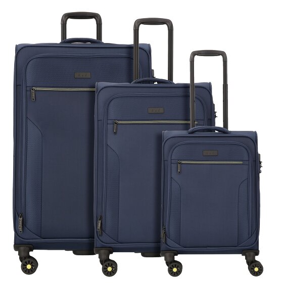 d&n Travel Line 9704 4 wheels Suitcase set 3-piece with expansion pleat
