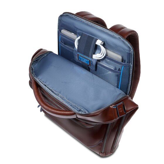 Piquadro Blue Square Daypack Leather 42 cm Laptop compartment