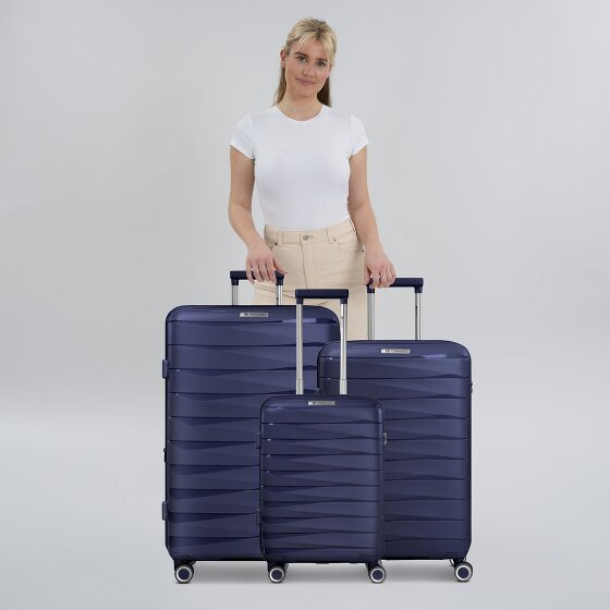 Franky London 4 wheels Suitcase set 3-piece with expansion pleat