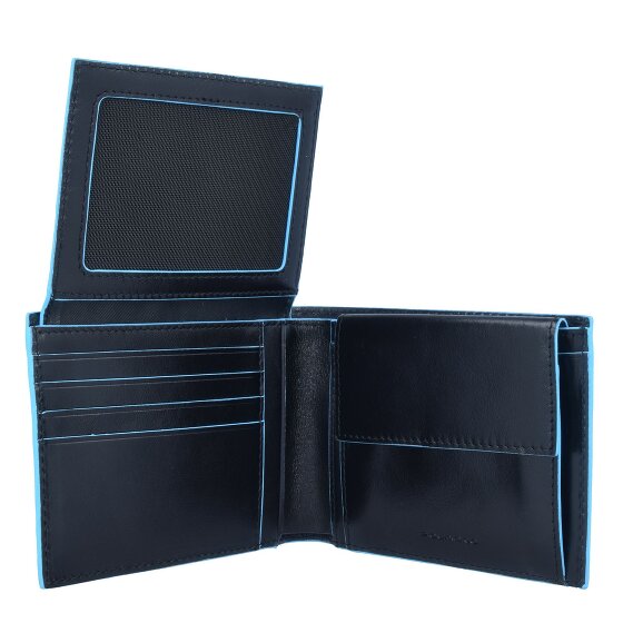 Piquadro Blue Square Wallet Genuine Leather 12.5 cm