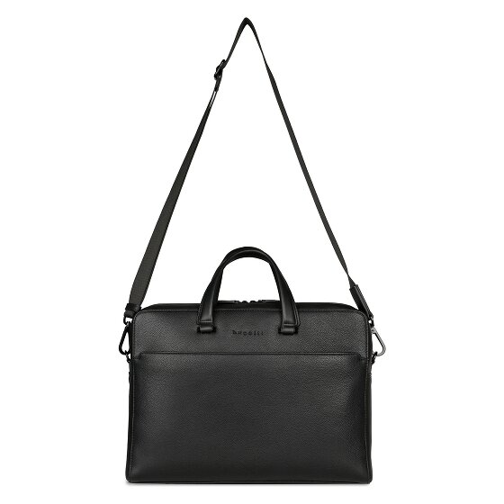 Bugatti Black Briefcase Leather 38 cm Laptop compartment