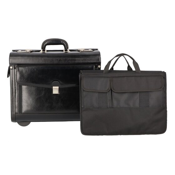 Dermata 2 wheels Pilot trolley Leather 39 cm Laptop compartment Dermata 2 wheels Pilot trolley Leather 39 cm Laptop compartment