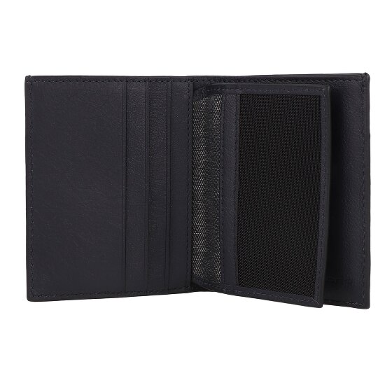 Piquadro Black Square Credit card case RFID protection Genuine Leather 9 cm