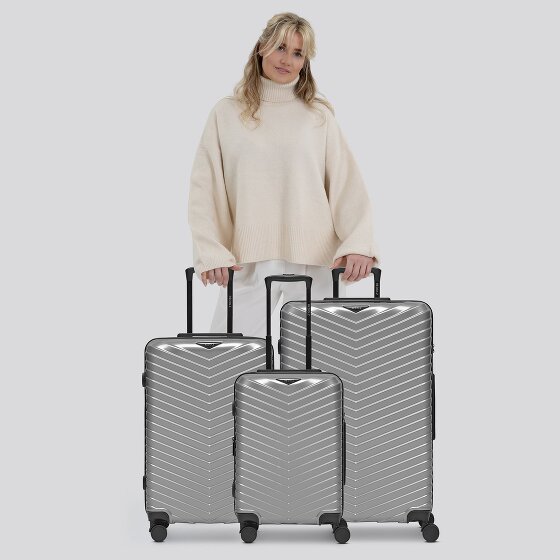 Redolz Essentials 18 4 wheels Suitcase set 3-piece with expansion pleat