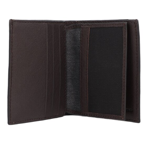 Piquadro Black Square Credit card case RFID protection Leather 9 cm