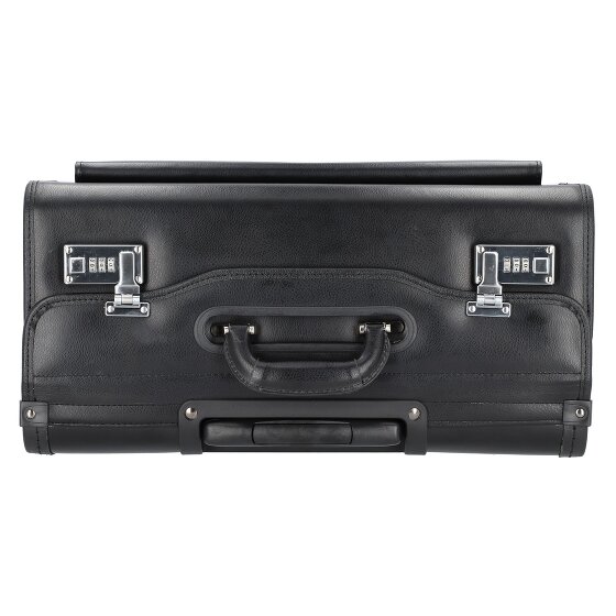 Alassio 2-wheel leather pilot case 48 cm laptop compartment