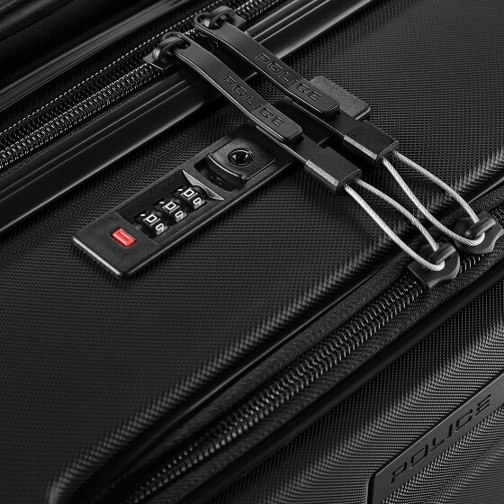 Police London 4 wheels Cabin suitcase 55 cm Laptop compartment Expandable