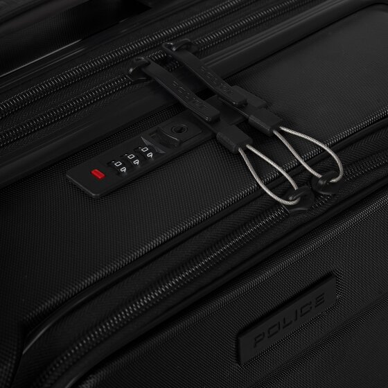 Police London 4 wheels Cabin trolley 55 cm Laptop compartment with expansion pleat