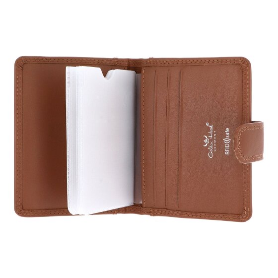 Golden Head Polo Credit card case RFID protection Genuine Leather 8 cm