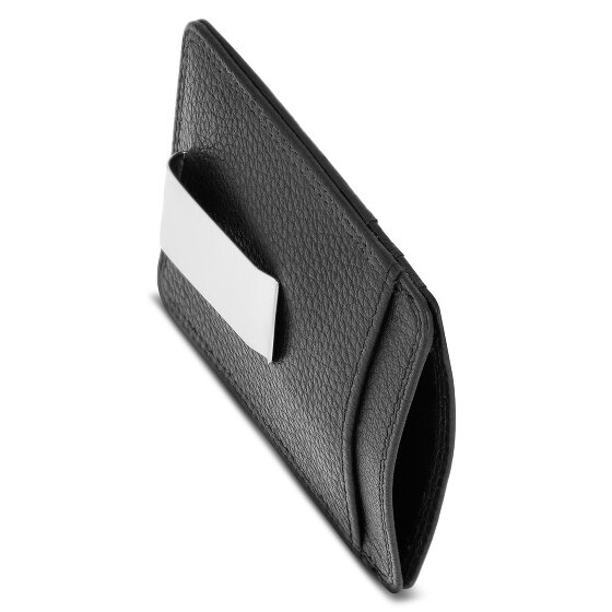 Redolz Leather Essentials RFID Leather Credit Card Case, 7 cm, with Bill Clip