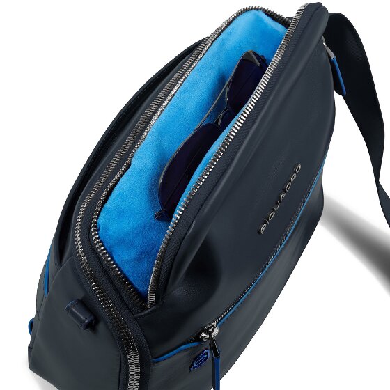 Piquadro Blue Square Shoulder bag Leather 27 cm