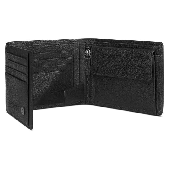 Redolz Leather Essentials QF wallet RFID leather 12 cm fold-out with zipper compartment