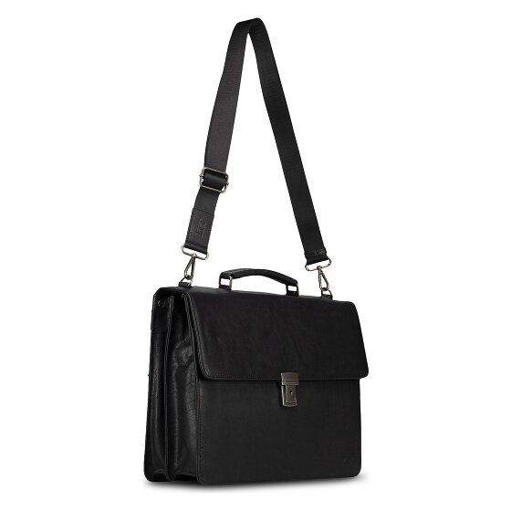Jost Glasgow Briefcase RFID protection Genuine Leather 40 cm Laptop compartment