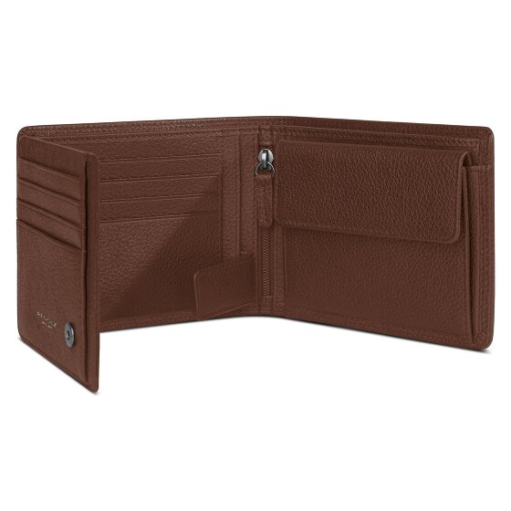 Redolz Leather Essentials QF wallet RFID leather 12 cm fold-out with zipper compartment
