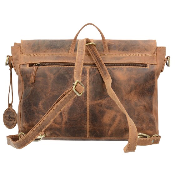 Greenburry Vintage briefcase shoulder bag backpack leather 35 cm