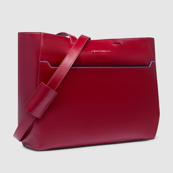 Piquadro Blue Square Shopper Bag Leather 40 cm