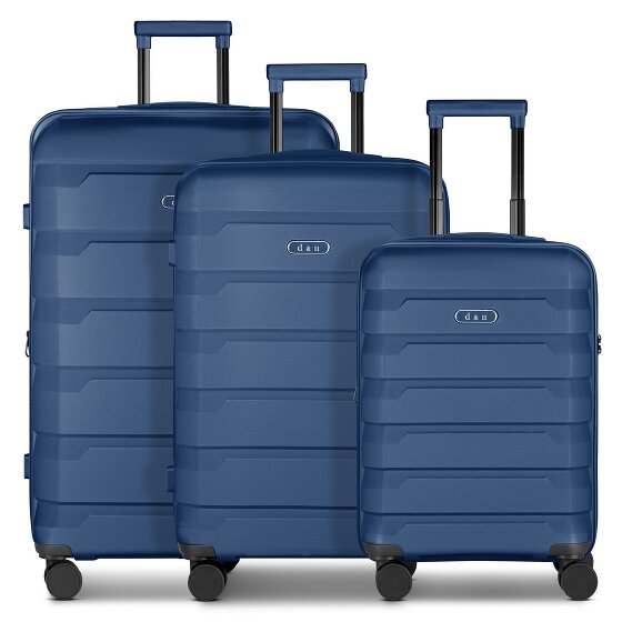 d&n South Dakota 4 wheels Suitcase set 3-piece with expansion pleat