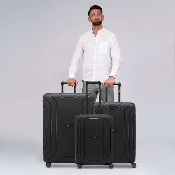 Redolz Essentials 15 4-wheel suitcase set 3-piece with three-point closure