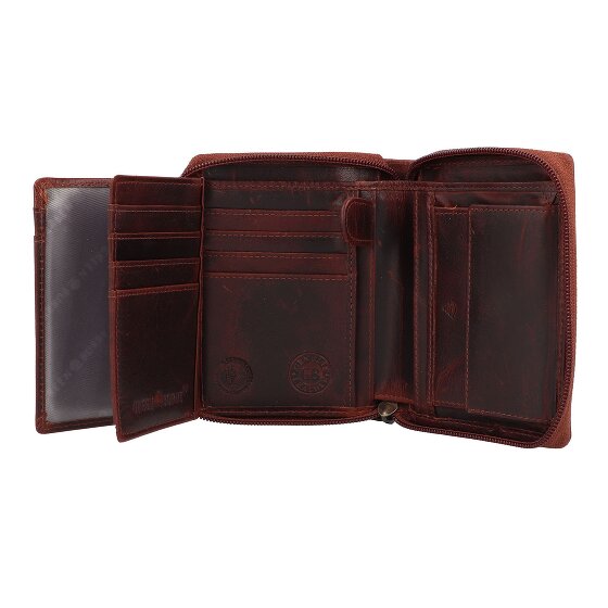 Greenburry Rugged Wallet RFID protection Genuine Leather 12.5 cm