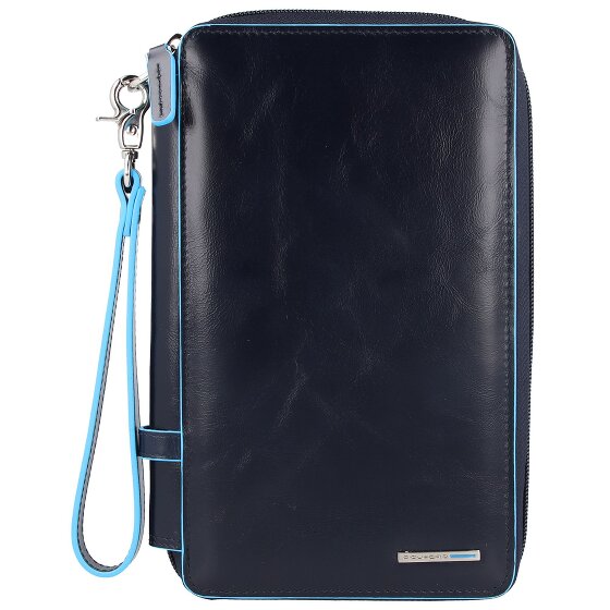 Piquadro Blue Square travel passport case leather 14 cm