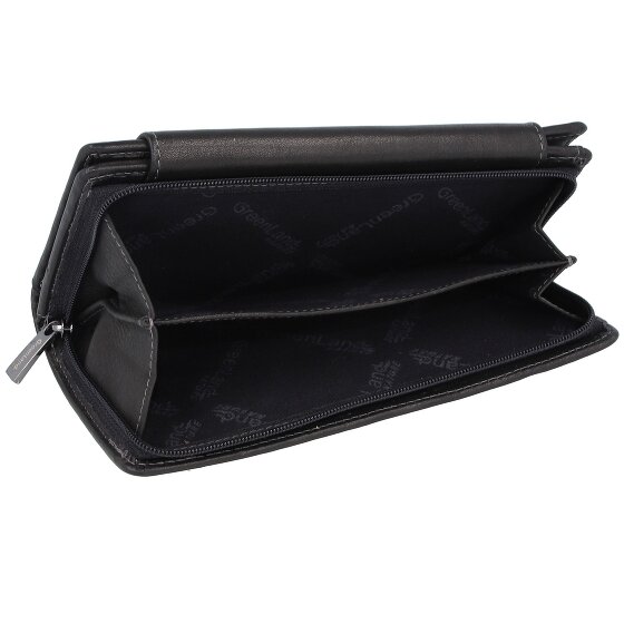 Greenland Nature Black Nappa wallet RFID leather 19 cm Greenland Nature Black Nappa wallet RFID leather 19 cm