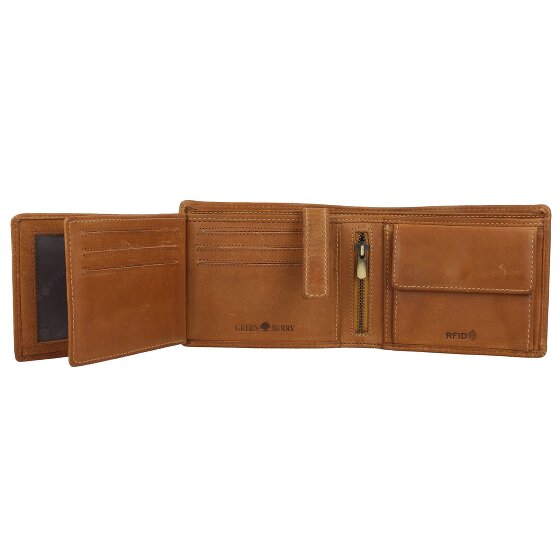 Greenburry Tornado Wallet RFID protection Leather 12 cm
